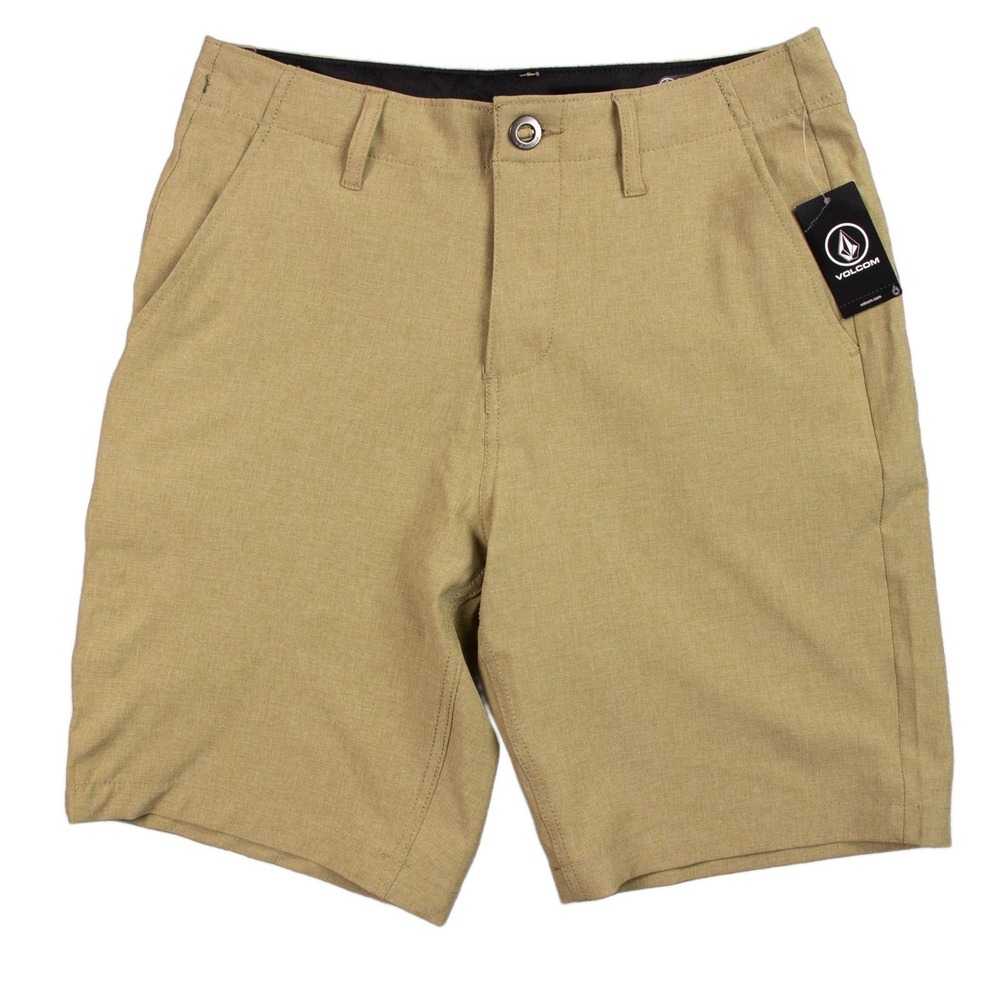 NWT Volcom Hybrid Shorts Mens 28 Kerosene Khaki Casual Walk Shorts‎